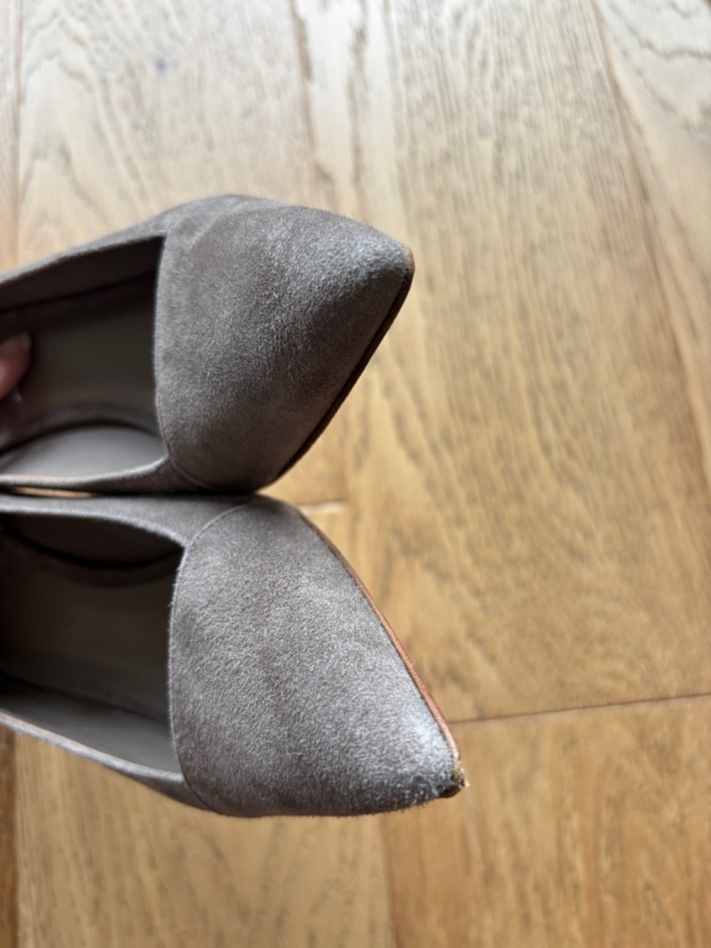 Jigsaw made in italy leather suede pumps gray womens 37/7 - Picture 4 of 7